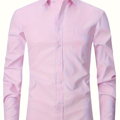Men's Formal Business Shirts with Long Sleeves - Spring/Fall Collection Men's Formal Shirts Luxurious Weddings