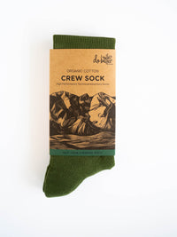 Organic Cotton Luxe Crew Sock - Forest