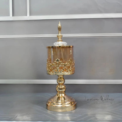 Crystal Glass Jar - Elegant Wedding Centerpiece & Decor centerpiece Luxurious Weddings