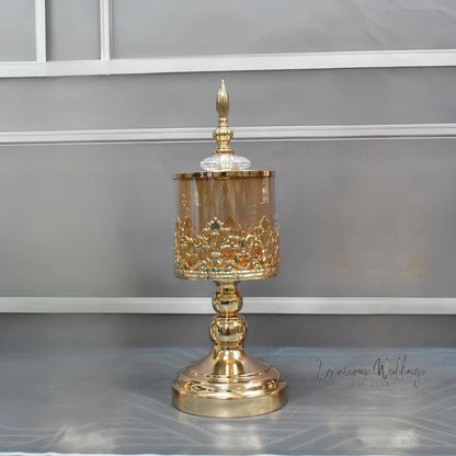 Crystal Glass Jar - Elegant Wedding Centerpiece & Decor centerpiece Luxurious Weddings
