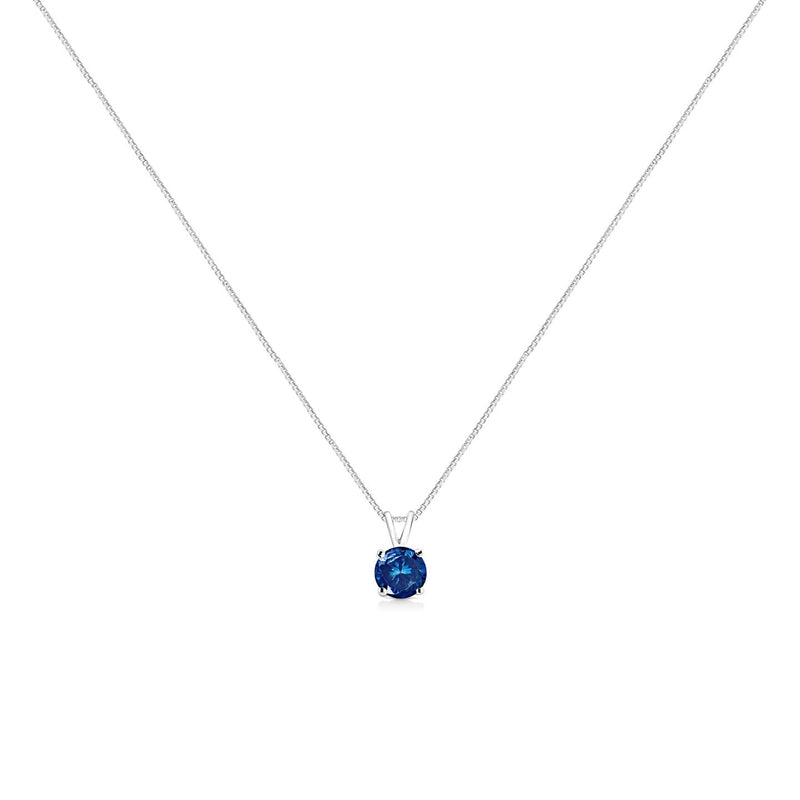 10K White Gold 1/4ct Lab Grown Blue Diamond Pendant Necklace necklace Luxurious Weddings