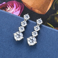 4 Carat Moissanite 925 Sterling Silver Earrings Earrings Luxurious Weddings