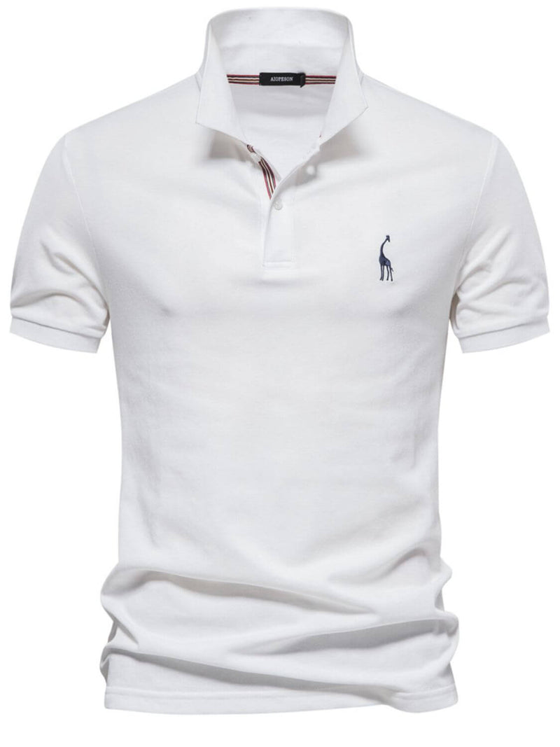 Men's Giraffe Embroidered Short Sleeve Polo Men's Polos Luxurious Weddings