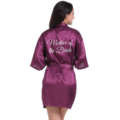 Hot Silver Glitter Mother Of The Bride Nightgown Bridal Robes Luxurious Weddings