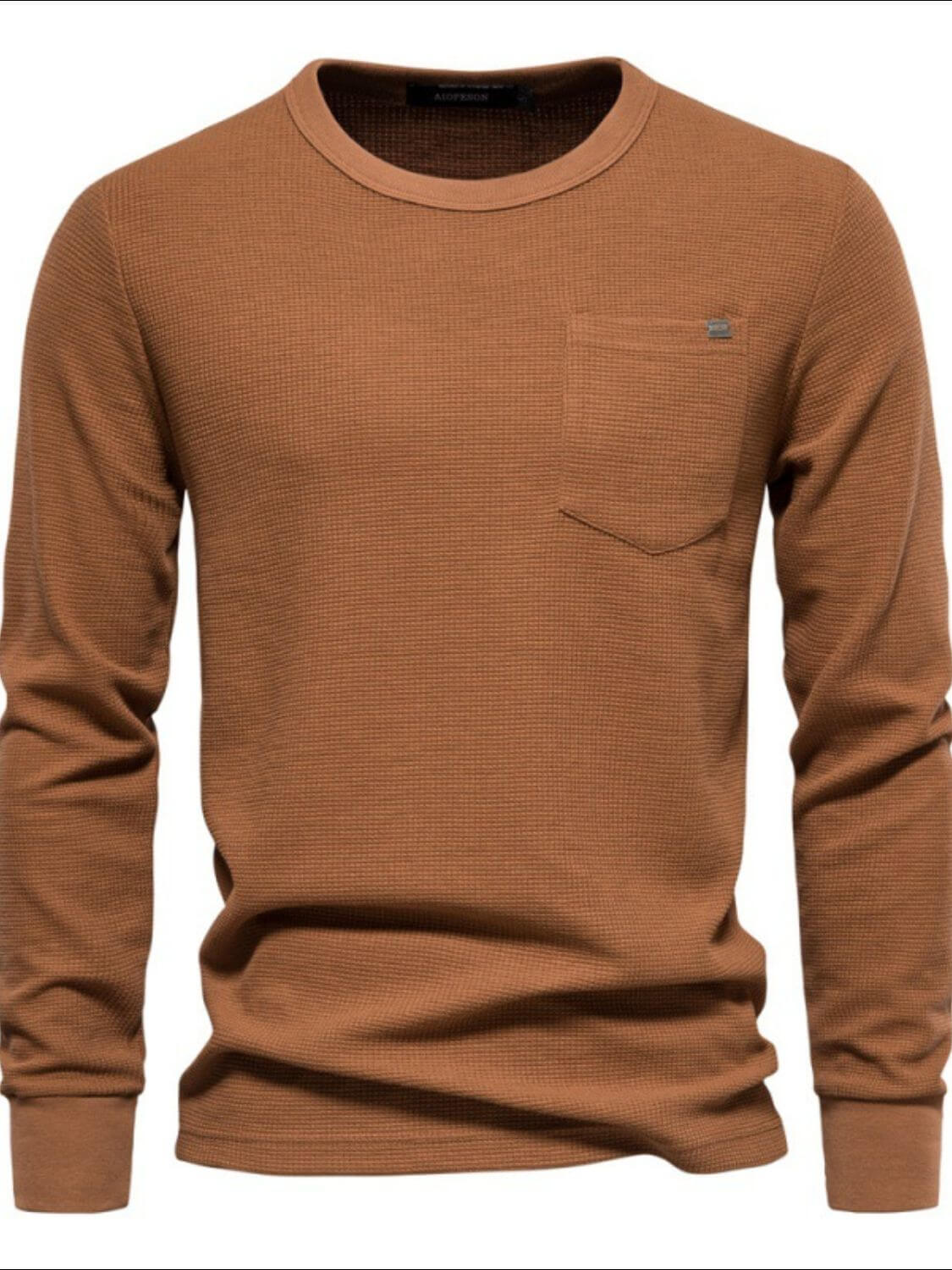 Men's Waffle-Knit Round Neck T-Shirt Men's Tshirts Luxurious Weddings