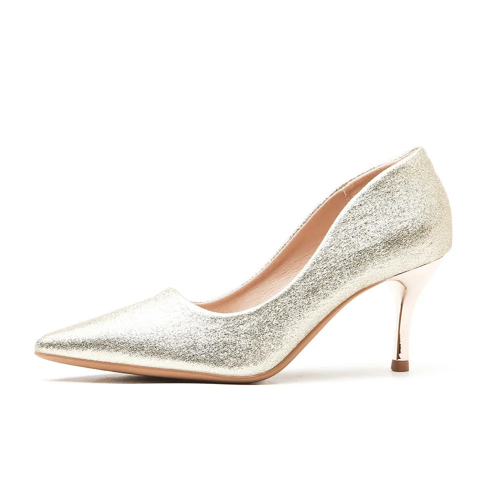 Point Toe Kitten Heels Pumps Bridal Shoes Luxurious Weddings