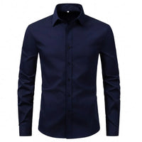 Men's Plus Size Long Sleeve Shirt - White Shirt Luxurious Weddings