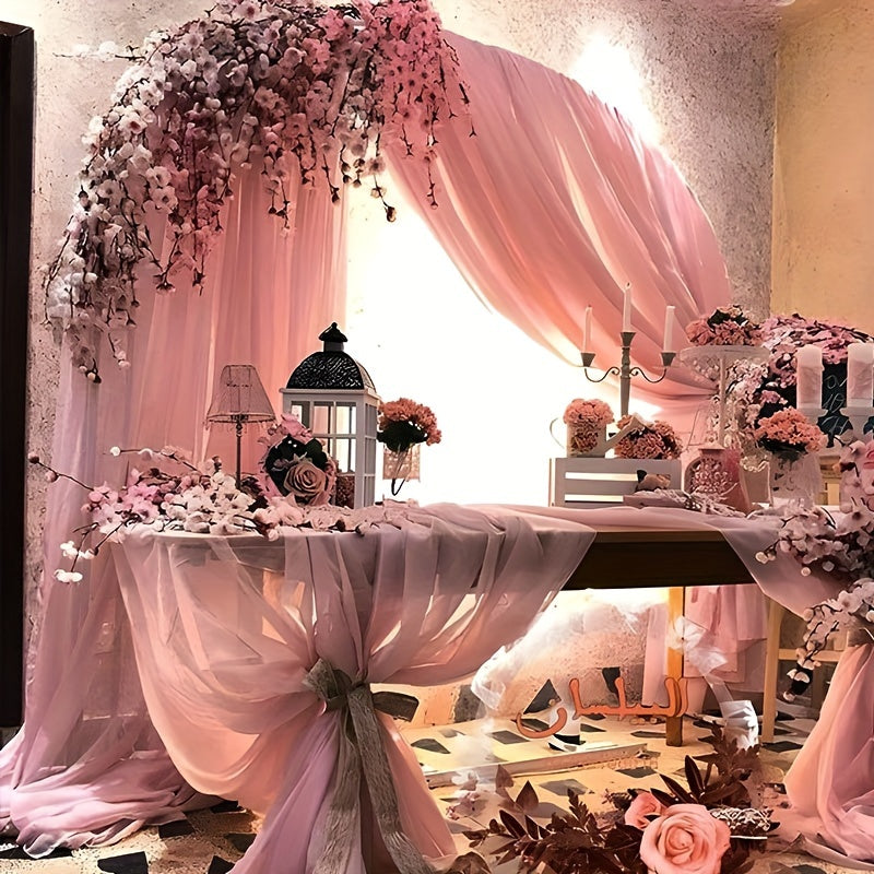Dark Pink Silk Draping Silks Luxurious Weddings