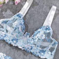 French Embroidery Underwear 2pc Set Bra Set Luxurious Weddings