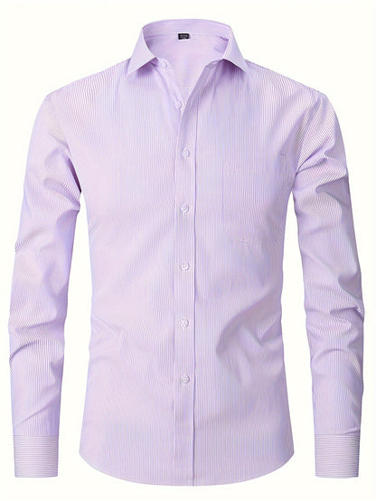 Men's Formal Business Shirts with Long Sleeves - Spring/Fall Collection Men's Formal Shirts Luxurious Weddings