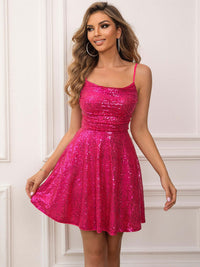 Sequin Tie Back Cami Dress Dresses/Sequin Dresses Luxurious Weddings