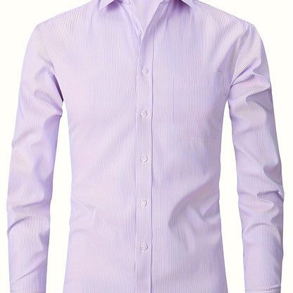 Men's Formal Business Shirts with Long Sleeves - Spring/Fall Collection Men's Formal Shirts Luxurious Weddings