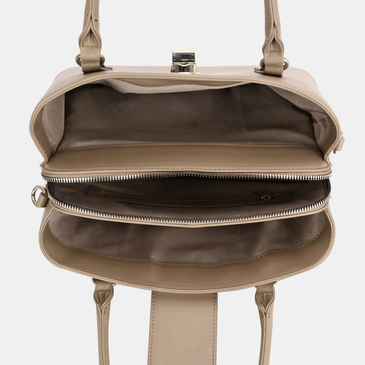 David Jones PU Leather Twist-Lock Tote Bag Luxurious Weddings