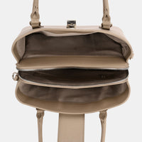 David Jones PU Leather Twist-Lock Tote Bag Luxurious Weddings