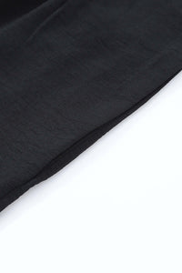 Black Smocked Square Neck Long Sleeve Wide Leg Jumpsuit Bottoms/Jumpsuits & Rompers Luxurious Weddings