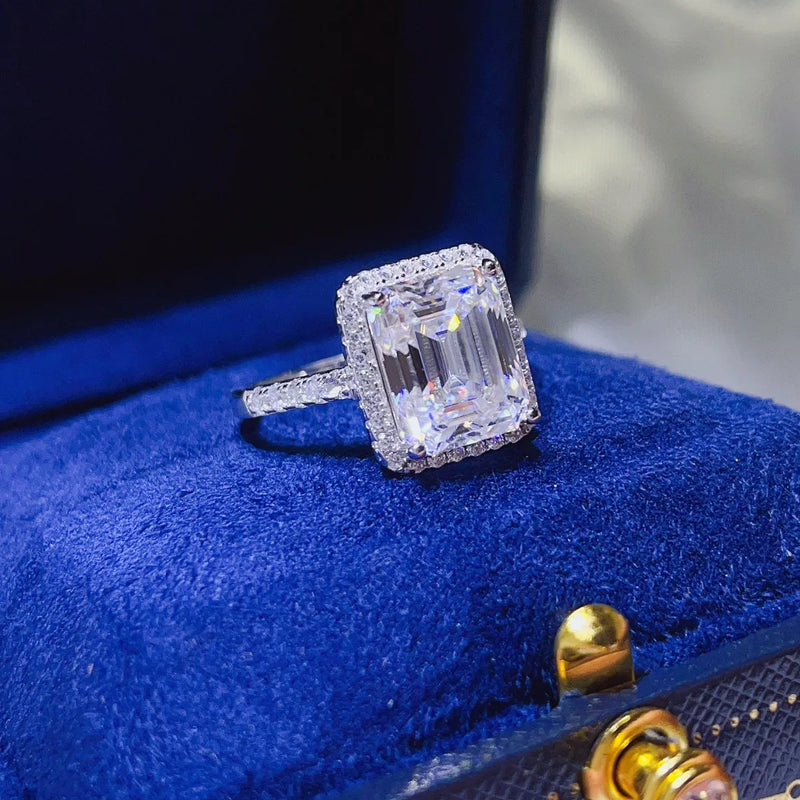 5 Carat Moissanite 925 Sterling Silver Ring Rings Luxurious Weddings