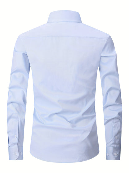 Men's Formal Business Shirts with Long Sleeves - Spring/Fall Collection Men's Formal Shirts Luxurious Weddings