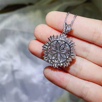 10 Carat Moissanite 925 Sterling Silver Necklace Necklace Luxurious Weddings