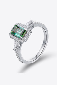 1 Carat Moissanite 925 Sterling Silver Ring Emrald Ring Luxurious Weddings