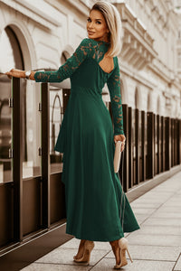 Lace High-Low V-Neck Dress Mother of the bride Luxurious Weddings
