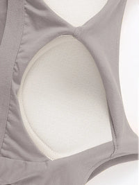 Scoop Neck Cropped Cami with Chest Pads Singlet Luxurious Weddings
