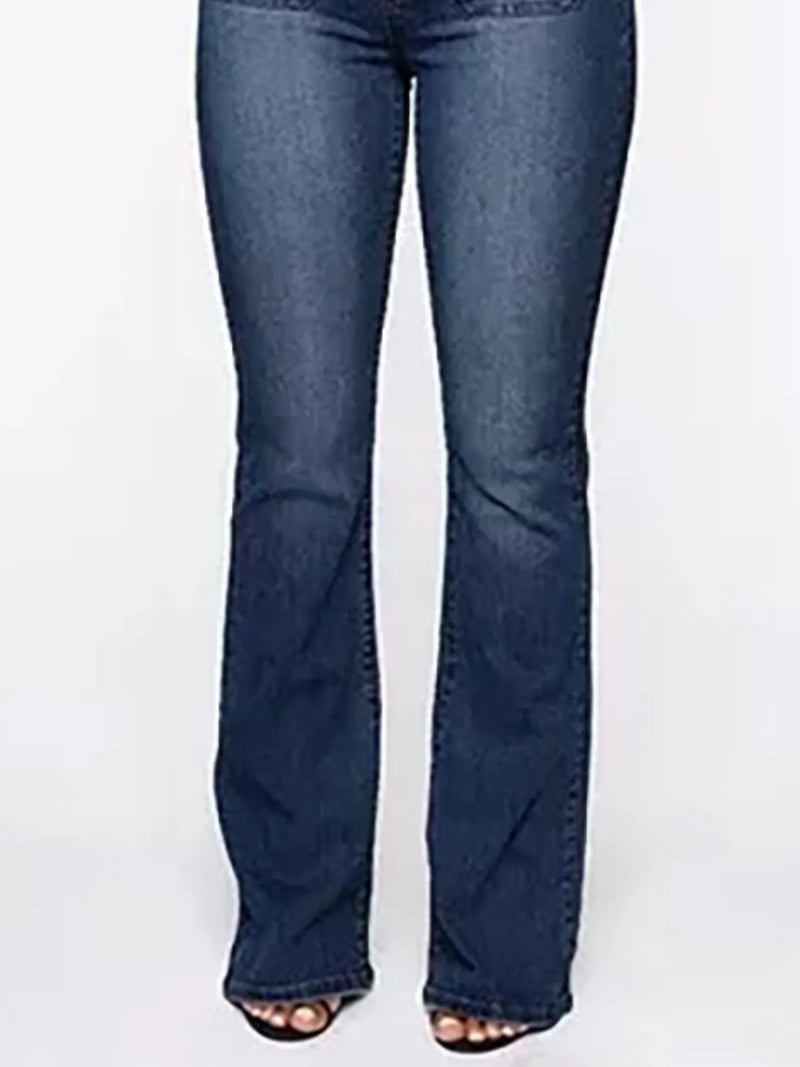 Full Size High Waisted Button-Fly Flare Jeans Plus Size Jeans Luxurious Weddings