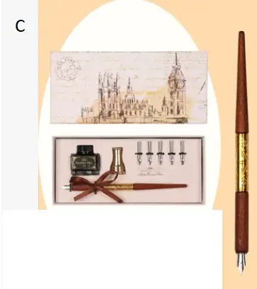 Set Crystal Glass Pen Set fountain pen set Luxurious Weddings