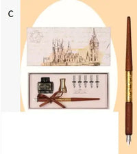 Set Crystal Glass Pen Set fountain pen set Luxurious Weddings