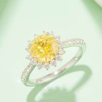 2 Carat Moissanite 925 Sterling Silver Ring Rings Luxurious Weddings