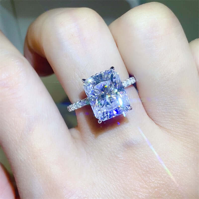 5 Carat Moissanite Zircon 925 Sterling Silver Ring Rings Luxurious Weddings