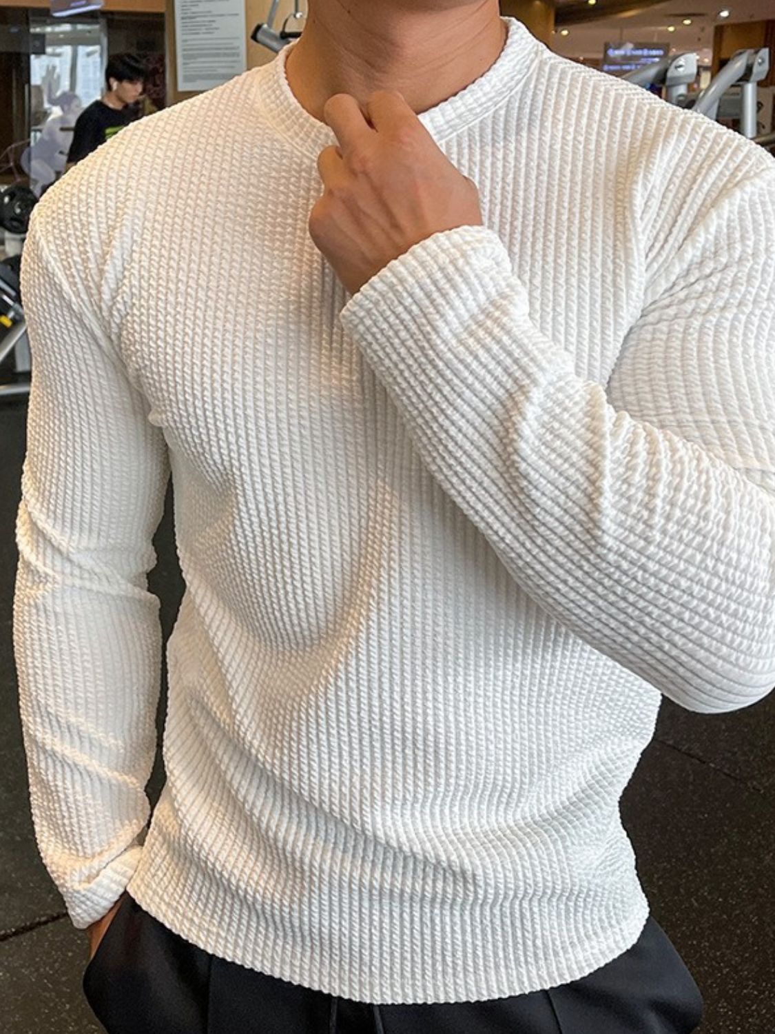 Men's Plus Size Round Neck Long Sleeve T-Shirt Men’s tshirt Luxurious Weddings
