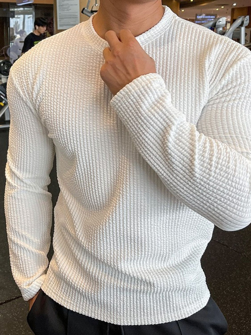 Men's Plus Size Round Neck Long Sleeve T-Shirt Men’s tshirt Luxurious Weddings