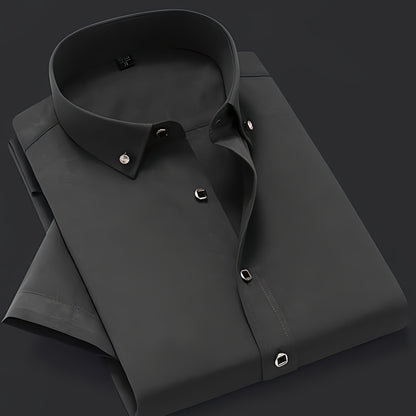 Men's Solid Dress Shirt - Perfect for Any Occasion! Men's Formal Shirts Luxurious Weddings
