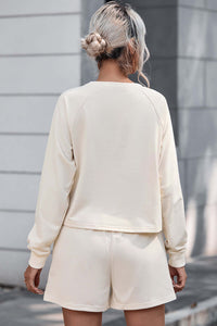 WIFE OF THE PARTY Round Neck Top and Shorts Set Sleepwear Luxurious Weddings