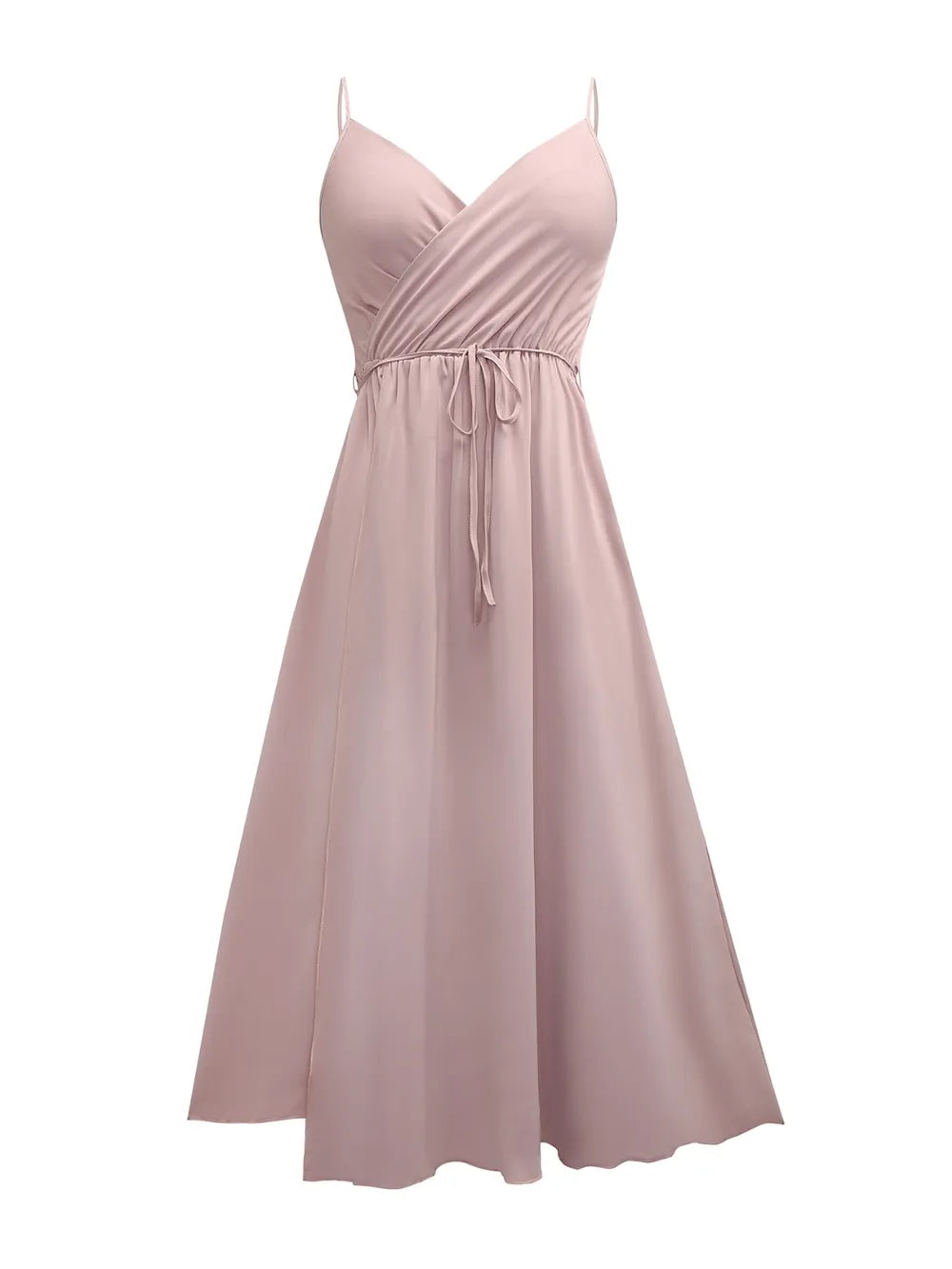 Honey Tied Surplice Sleeveless Midi Cami Dress Midi Dress Luxurious Weddings