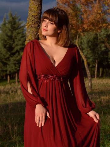 Floor Length Long Lantern Sleeves Formal Dresses Evening Dress Luxurious Weddings