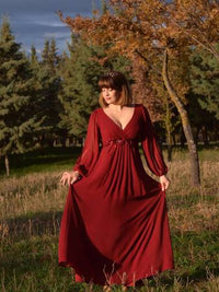 Floor Length Long Lantern Sleeves Formal Dresses Evening Dress Luxurious Weddings