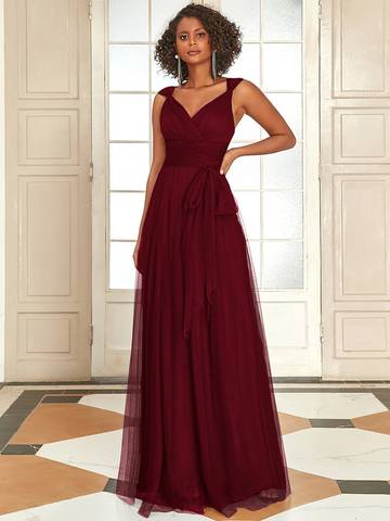 Floor Length Sleeveless Wholesale Tulle Bridesmaid Dresses Bridesmaid Dresses Luxurious Weddings