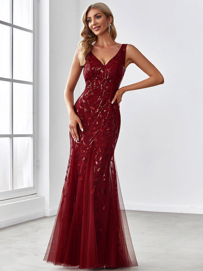 Classic Fishtail Sequin Evening Dresses for Women Dresses Luxurious Weddings