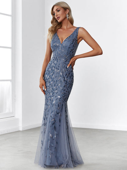 Classic Fishtail Sequin Evening Dresses for Women Dresses Luxurious Weddings