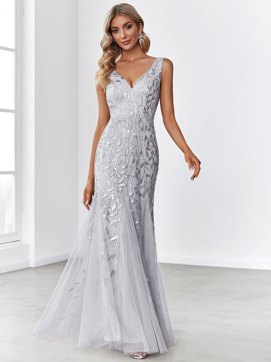 Classic Fishtail Sequin Evening Dresses for Women Dresses Luxurious Weddings