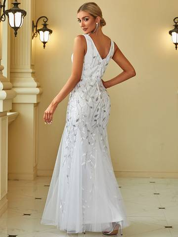 Classic Fishtail Sequin Evening Dresses for Women Dresses Luxurious Weddings
