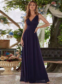 Double V-Neck Elegant Maxi Long Evening Dresses Evening Dress Luxurious Weddings