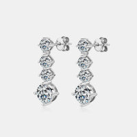 4 Carat Moissanite 925 Sterling Silver Earrings Earrings Luxurious Weddings