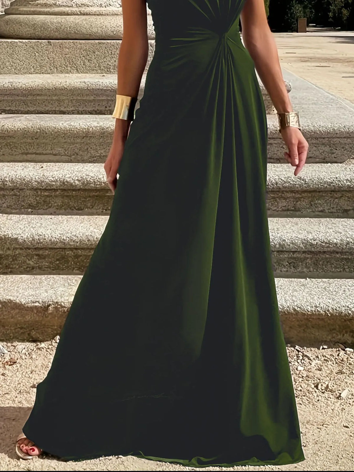 Round Neck Sleeveless Maxi Dress Maxi dress Luxurious Weddings