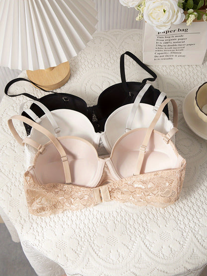3pc Lace Push Up Bra | Luxurious Weddings Bras Luxurious Weddings