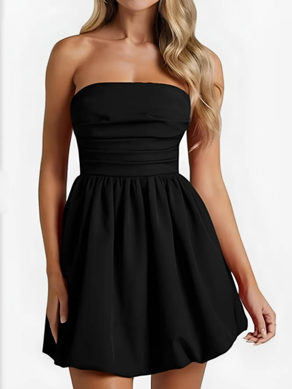 Ruched Tube Mini Dress Mini Dress Luxurious Weddings