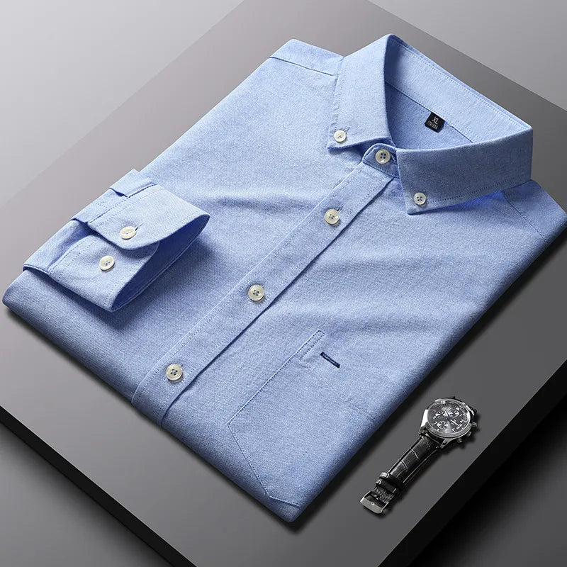 Men's Plus Size Button Down Long Sleeve Shirt mens shirt Luxurious Weddings