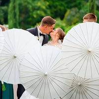 10pcs Large White Paper Umbrellas - Whimsical Design Umbrellas Luxurious Weddings