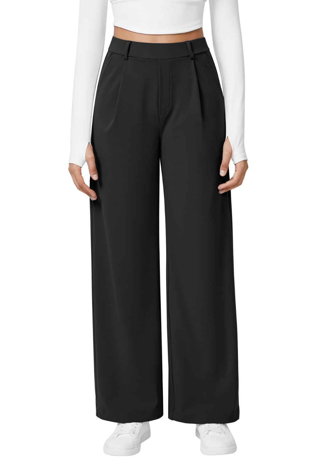 Lovelet High Waist Wide Straight Pants Pants Luxurious Weddings